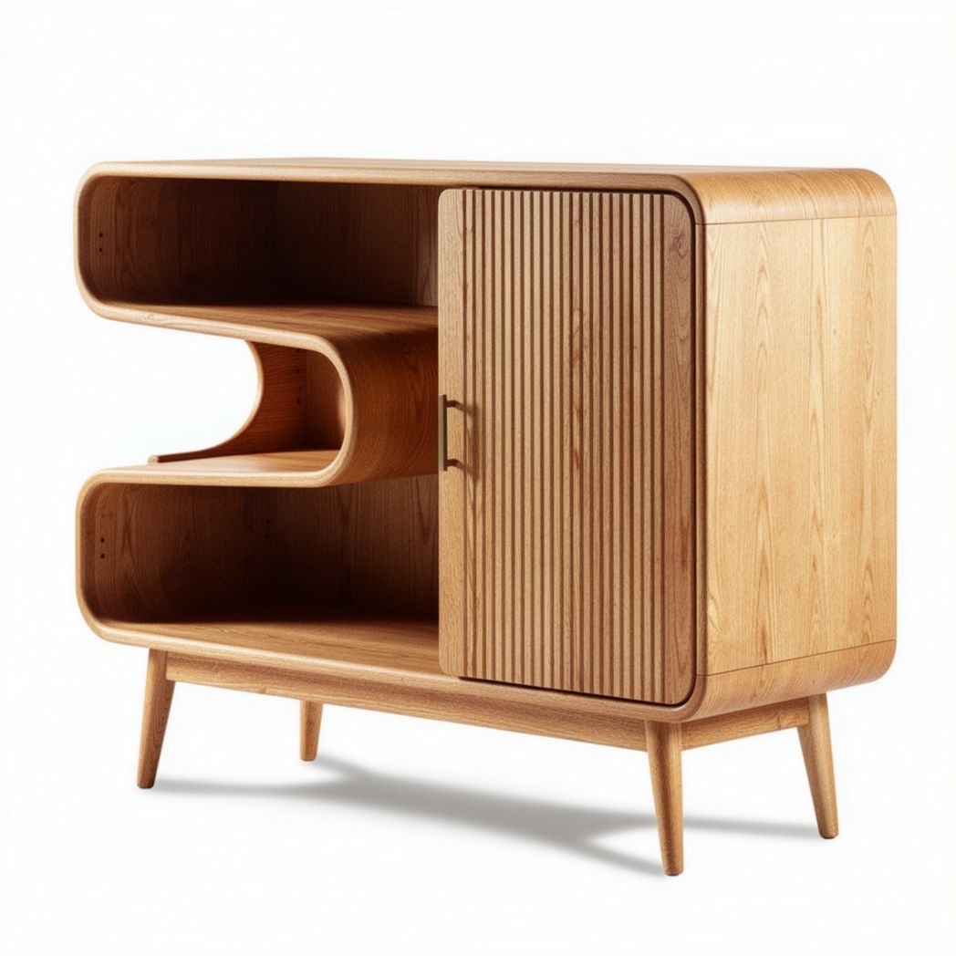 Wooden Bookshelf with Open Shelves and Drawer – 120 x 60 x 30cm