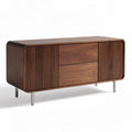 Wooden Storage Sideboard for Living Room – Walnut Finish – 160 x 40 x 70cm