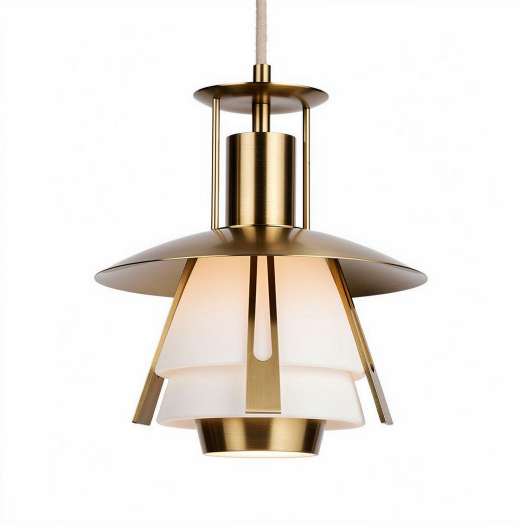 Metal Pendant Light Fixture – Suitable for Dining Areas and Living Rooms – Made of Metal and Glass – 30 x 30 x 30cm