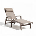 Outdoor Adjustable Lounge Chair – Suitable for Patios and Decks – Made of Durable Aluminum and Fabric – 160 x 65 x 90cm