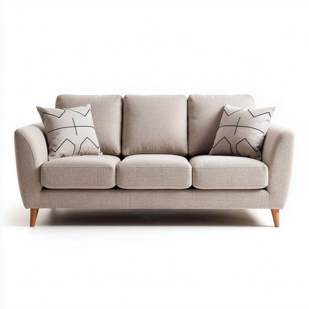 Fabric Sofa for Living Room Seating with Cushions – 180 x 80 x 85cm